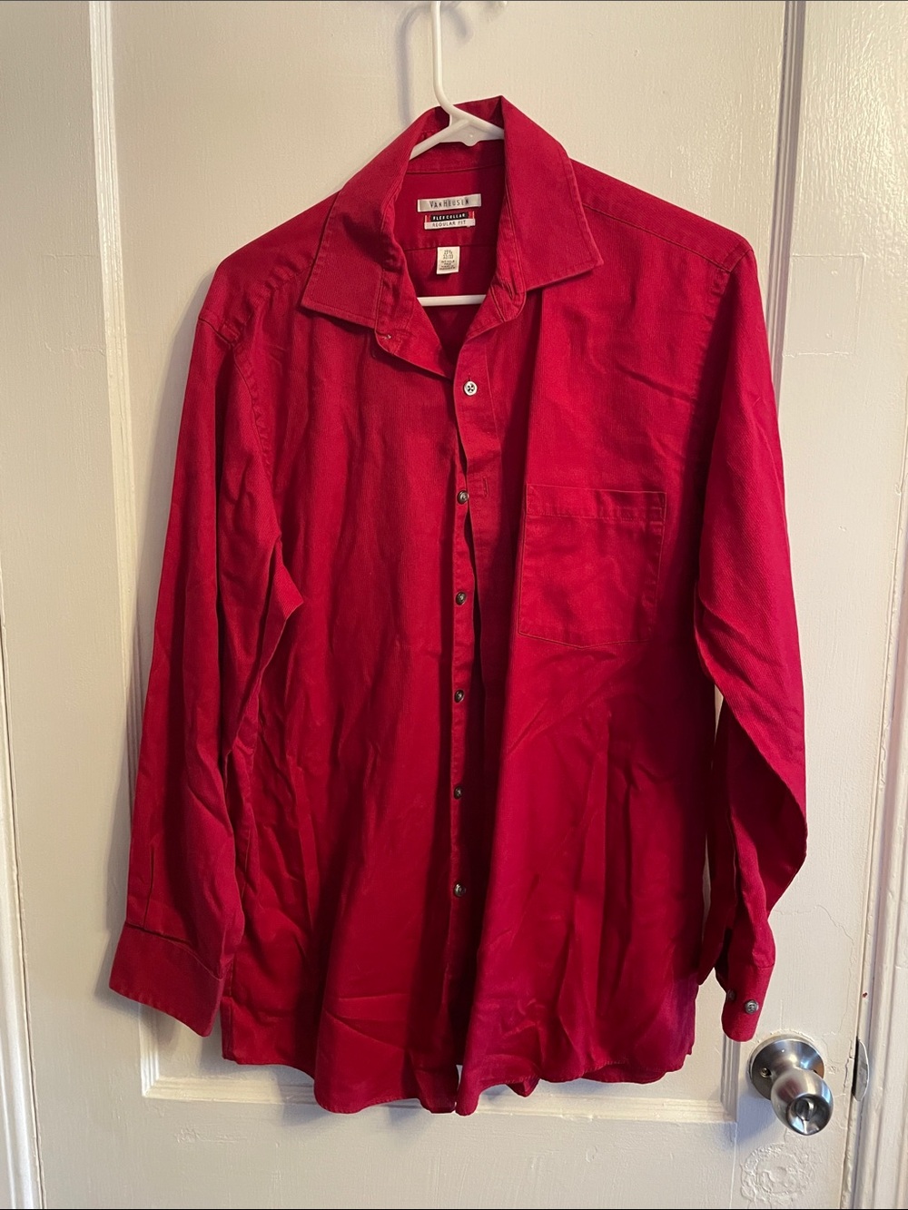 Van Heusen Red Long Sleeve Dress Shirt